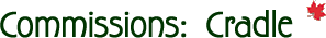 Commission;Cradle in green lettering