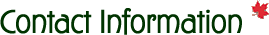 Contact Information logo green with red maple leaf